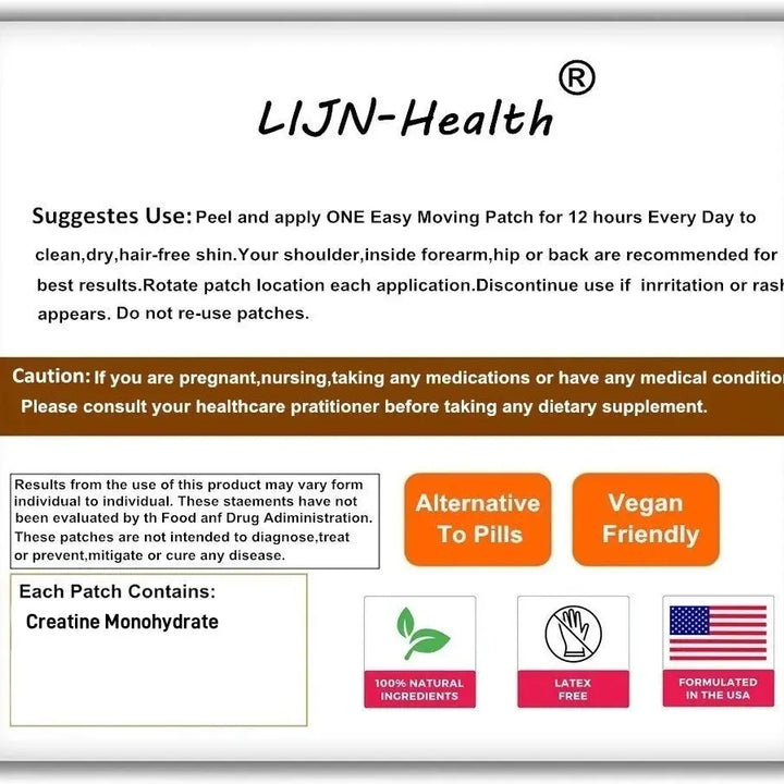 Creatine Monohydrate Transdermal Patches Support Lean Muscle Growth, Recovery & Performance Luctec Shop